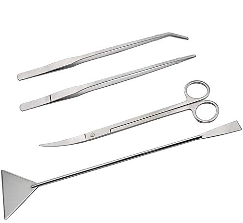 LILYS PET Stainless Steel Aquarium Tank Aquatic Plant Tools Sets (4 in 1)
