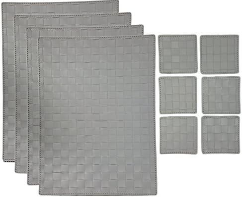 IKEA ORDENTLIG Gray Place Mat [Set of 4] With 6 Coasters
