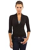 PattyBoutik Women's Convertible Long Sleeve Casual Wrap Knit Top