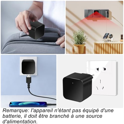 YCCNIU 5G WiFi Spy Camera, Hidden Camera in USB Charger, 1080P WiFi Mini Spy Camera with Motion Detection and Loop Recording for Remote Viewing - European Standards