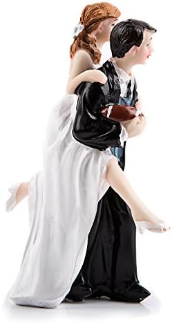 Better Line Funny Decorative Cake Toppers - Bride Tackling the Groom Football Cake Topper