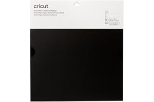 Cricut Smart Paper Sticker Cardstock - 10 Sheets - 13in x 13in - Adhesive Paper for Stickers - Compatible with Cricut Explore 3/Maker 3 - Black