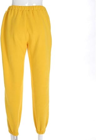 Zysymx Pantaloni Joggers Larghi Gialli Solidi Pantaloni Femminili Donna Lingerie Pizzo Porno Lette Trasparente Senza Cuciture Am Amazon It Casa E Cucina