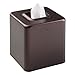 MetroDecor mDesign Facial Tissue Box Cover/Holder for Bathroom Vanity Countertops - Pack of 2, Bronze