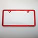 Circle Cool Red Chrome Powder Coated Stainless Steel License Plate Slim Two Hole Frame Holder Bracket