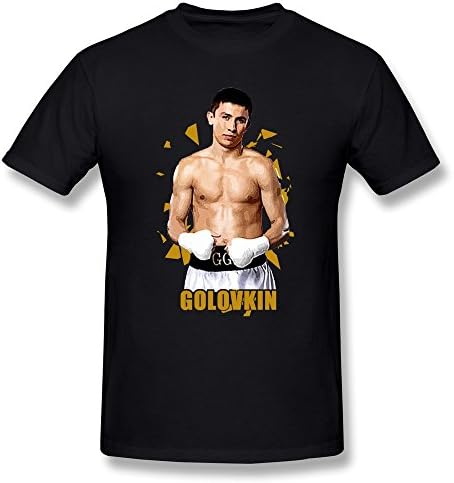 YvonneArt Men's WBA Golovkin GGG Broken Background T-shirt Black X-Large