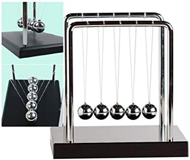 HONEWIN Newton's cradle balance balls with Metal Balance Ball and Black Wooden Base accompany your child’s Grown-Up