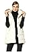 Orolay Women's Winter Long Down Vest with Faux Fur Trimmed Hood Casual Zip up