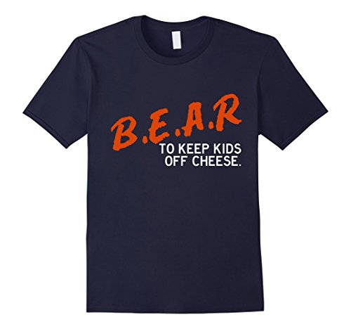 Mens Chicago Football Shirt - B.E.A.R. off the CHEESE Funny DARE 3XL Navy