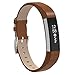 Henoda Replacemnt Leather Bands Compatible with Fitbit Alta/Fitbit Alta HR, Classic Genuine Leather Wristband, Small Large, No Tracker