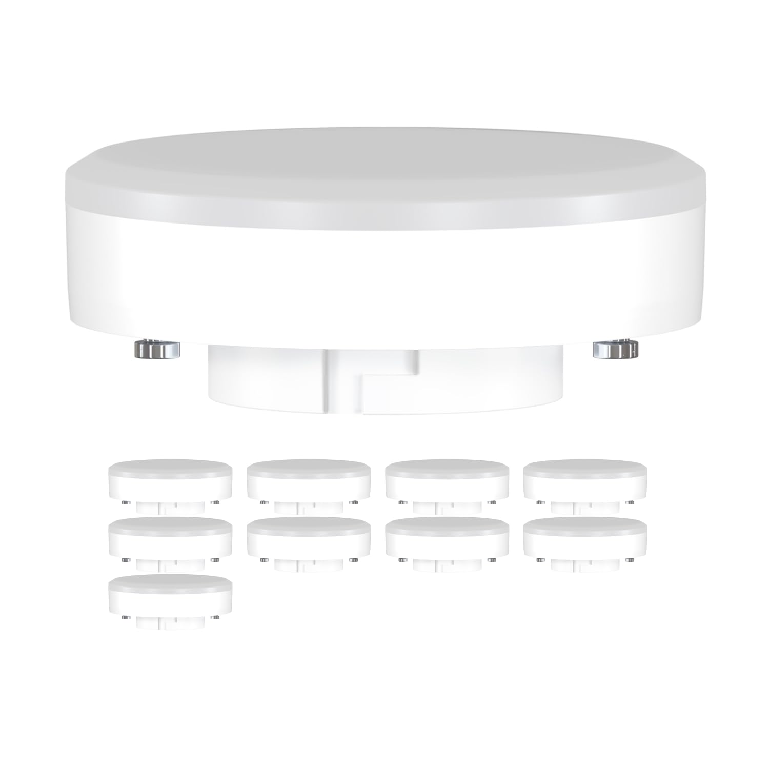 ledscom.de 10 Pieces GX53 LED Bulb, Warm White (2700 K), 10.6 W, 1038lm, 115°, matt — image 1