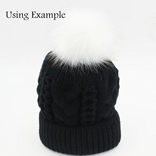 DIY 12pcs Faux Fox Fur Fluffy Pompom Ball for Knitting Hat Hats (Popular Mix Colors)