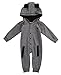 Newborn Baby Boy Girl Fox Hooded Clothes Outfits Rompers Playsuit 0-24M (0-6 Months) Gray