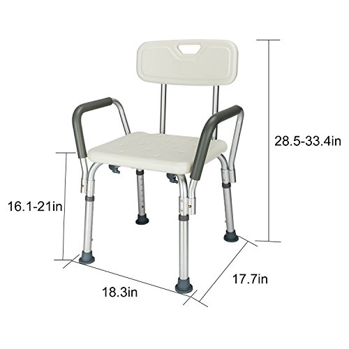 OMECAL 450LBS Medical Shower Chair Bath Seat,Upgraded Transfer Bench