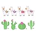 32PCS Llama Cactus Hanging Swirl Decorations, Llama Themed Classroom Birthday Party Indoor Home Decors,Alpaca Cactus Party Succulent Party Ceiling Supplies