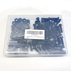 Pzsmocn 150 Pieces/50 Sets M6*20 mm Plastic Black