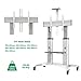 North Bayou Mobile TV Cart TV Stand with Wheels for 55 to 80 Inch LCD LED OLED Plasma Flat Panel Screens up to 125lbs AVF1800-70-1P White Aluminumthumb 1