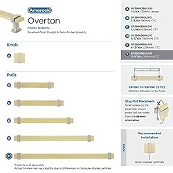 Amerock | Cabinet Pull | Brushed Gold/Satin Nickel