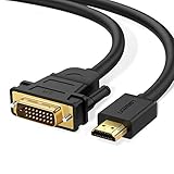 UGREEN HDMI to DVI Cable Bi Directional DVI-D 24+1 Male to HDMI Male High Speed Adapter Cable Support 1080P Full HD for Raspberry Pi, Roku, Xbox One, PS4 PS3, Graphics Card, Nintendo Switch etc 6FT