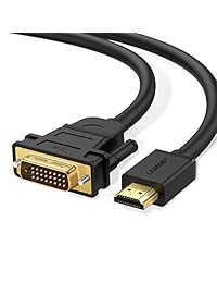 UGREEN - Cable adaptador de HDMI a DVI (conector DVI-D 24+1 macho a HDMI macho, alta velocidad, 1080P Full HD, para Raspberry Pi, Roku, Xbox One, PS4 PS3, tarjeta gráfica, Nintendo Switch, etc.)