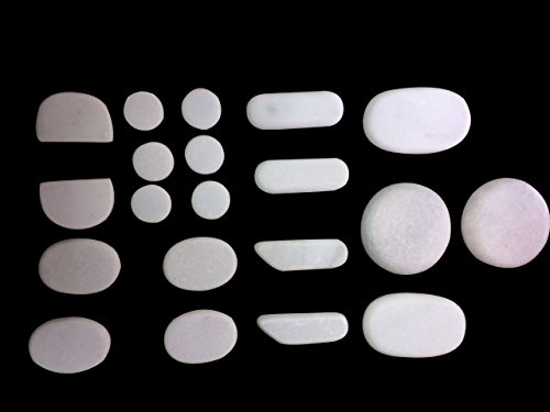 Zabrina 20 pcs Cold Stone Massage Stone Set Handcrafted Marble Stone Set