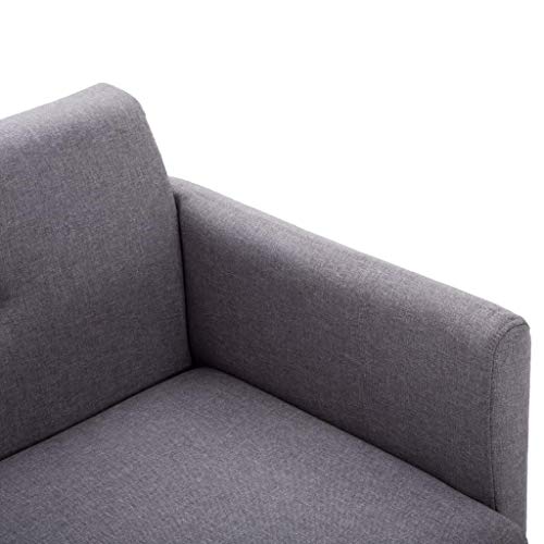 Divano letto 3 posti in tessuto Materasso 160 cm NOELISE Grigio scuro