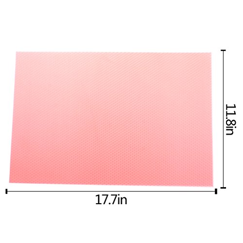4 Pack Multifunction Refrigerator Pads Refrigerator Ant-Fouling Waterproof Mats Non Slip DIY Cupboard Mat Shoe Mat Table Mat Drawer Mat,Pink,45X30cm/17.7X11.8 inch