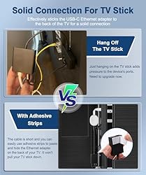 ZEXMTE USB C to Ethernet Adapter for TV Stick- USB
