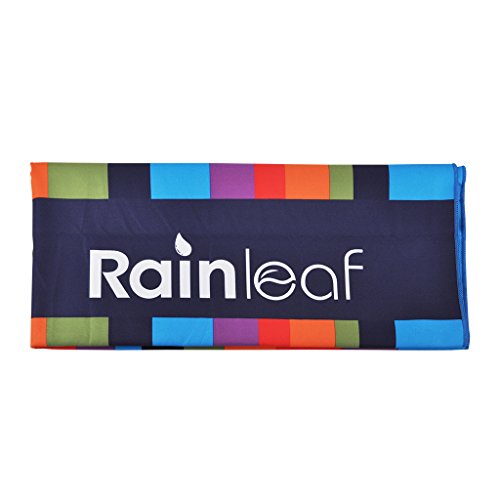 image for Rainleaf Microfiber Rainbow Towel. Perfect Beach & Travel Towel. Fast 
