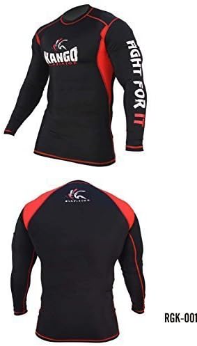 Kango MMA Men's Rush Guard Long & Short sleeve Muay Thai boxing UFC Top Mens T Shirt Compression Gym Wear