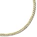 Yellow Gold Tone 3mm Cuban Curb Chain Link Necklace, 16"