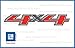 Decal Mods 4x4 Truck Decals Stickers fits Chevy Silverado - F (2014-2017) Bedside (Set of 2)