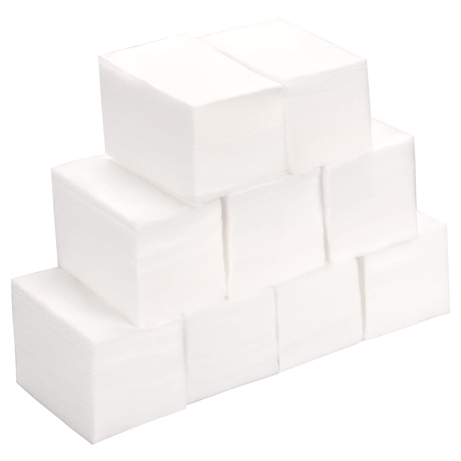 HOYOEY 900 Pieces Lint Free Nail Wipes Pads Nail Polish Remover Cotton Pads Gel Removal Soft Pads for Manicure and Pedicure