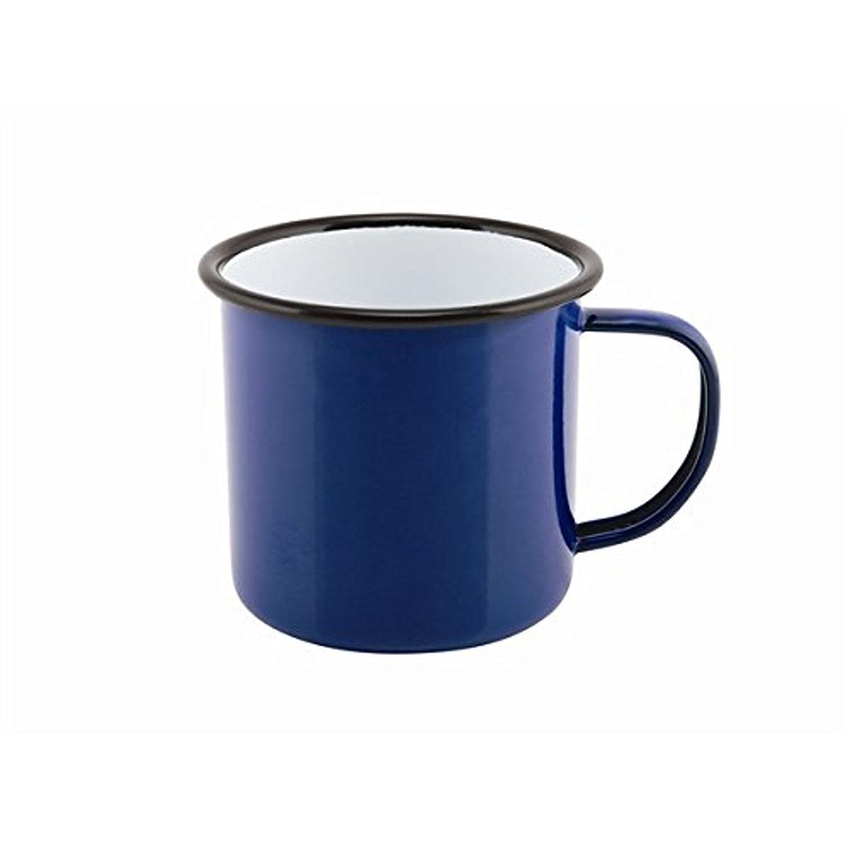 Genware NEV-50018BLUE Enamel Mug, 36 cl/12.5 oz., Blue