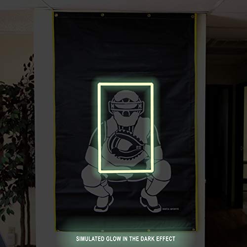 VANTA SPORTS 4’x6′ Vinyl Backstop with Strike Zone and Catcher Image