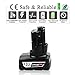 2-PCAK 10.8V 6.0Ah Replacement Bosch Battery BAT411 BAT412 BAT413 BAT414, Lithium-Ion Battery