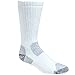 Working Person's 8766 White 4-Pack Steel Toe Crew Socks - Made In The USA (Large)