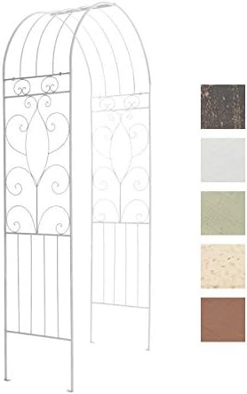 CLP handmade rose arch WANNA metal, with lavish ornaments (choose from up to 5 colors) antique white