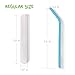 Regular Size Silicone Straws, Opret 6 pcs Reusable Slim Straws