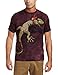 The Mountain Men's Peace Out Gecko T-Shirt, Maroon, XL