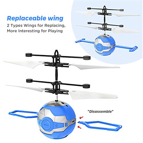 Flying Toy Ball,Infrared Induction UFO RC Flying Toy,Builtin LED