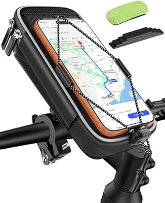 Support Telephone Velo Moto avec Sacoches pour Smartphone de 5,5″–7″