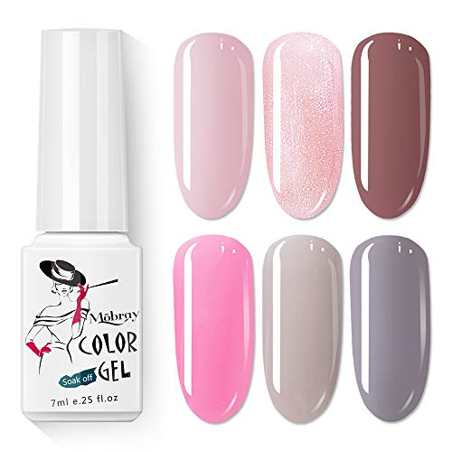 Summer Gel Nail Polish Set UV LED Nail Gel Manicure Art Soak Off Gel Varnish Nail Lacquer Soft Color Manicure Starter Kit-Mobray