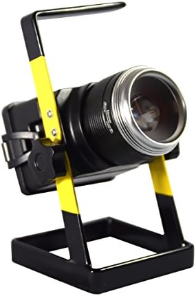 ZOOMABLE T6 LED Rechargeable Portable Cordless Work Light - 10W IP65 3 Modes Waterproof Floodlight - Mobile Devices Charger - 3 x Rechargeable 18650 Batteries Included - Camping &amp; Much More