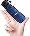 Fidus Upgraded Mini Travel Sun&Rain Windproof Umbrella - Lightweight Folding Compact Portable Parasol Outdoor Umbrellas for Men Women-Navy