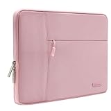 MOSISO Laptop Sleeve Bag Compatible 13-13.3 Inch MacBook Pro, MacBook Air, Notebook, Polyester Fabric Multifunctional Protective Carrying Case Cover, Pink