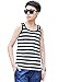 Women's Les Lesbian Tomboy Chest Binder Slim Fit Vest Tops US L/Tag 2XL Black Stripe