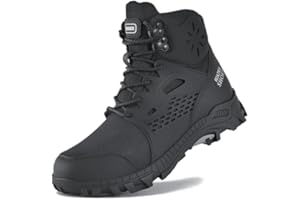 SUADEX Steel Toe Boots for Men Women Waterproof Arch Support Work Construction Indestructible Safety Boots