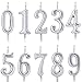QYPRMX 10 PCS Cake Numeral Candles, Birthday Numeral Candles, Number 0-9 Glitter Cake Topper Decoration for Birthday Favor, Party Celebration