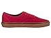 Vans Unisex Authentic (Gum) Racing Red/Black Skate Shoe 11 Men US